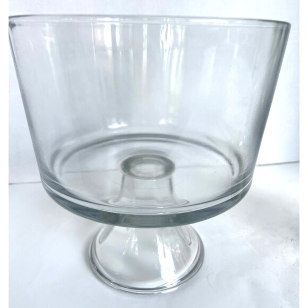 Pedestal Trifle Bowl Dessert Salad‎ Clear Glass Serving Party Centerpiece 8.5"